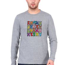 Load image into Gallery viewer, Keith Haring Funny Full Sleeves T-Shirt for Men-Grey Melange-Ektarfa.online
