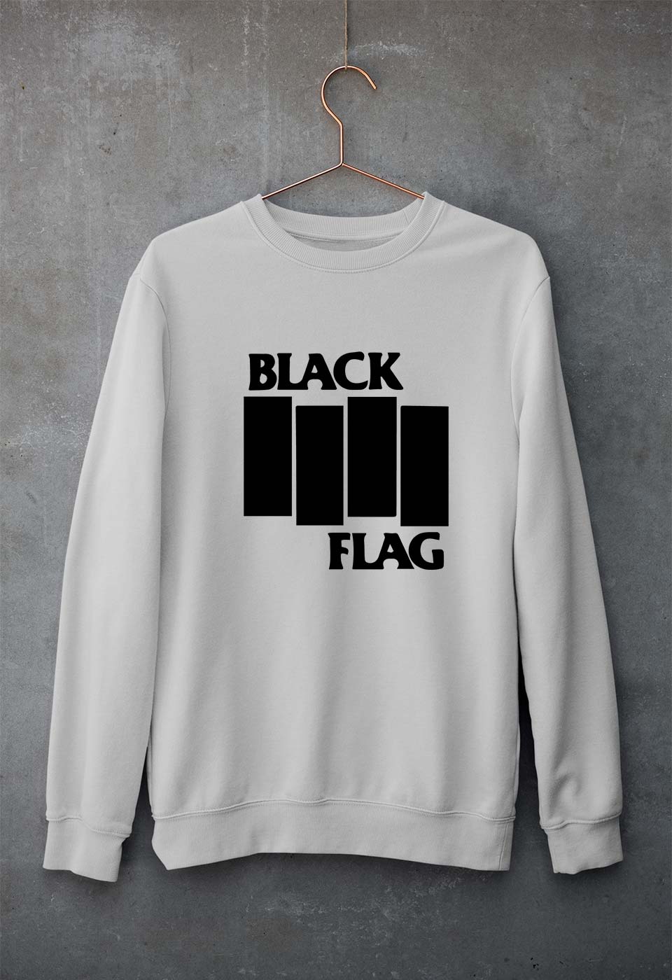 Black Flag Unisex Sweatshirt for Men/Women-S(40 Inches)-Grey Melange-Ektarfa.online