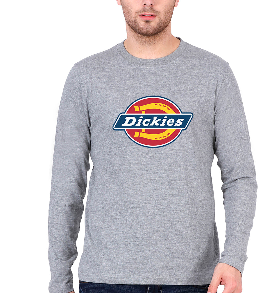 Dickies Full Sleeves T-Shirt for Men-Grey Melange-Ektarfa.online