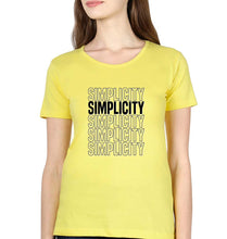 Load image into Gallery viewer, Simplicity T-Shirt for Women-XS(32 Inches)-Yellow-Ektarfa.online
