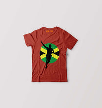 Load image into Gallery viewer, Usain Bolt Kids T-Shirt for Boy/Girl-Brick Red-Ektarfa.online
