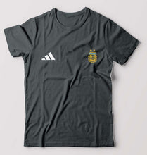 Load image into Gallery viewer, Argentina Football T-Shirt for Men-S(38 Inches)-Steel grey-Ektarfa.online
