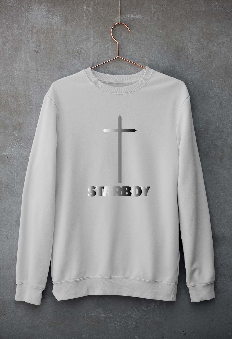 The Weeknd Unisex Sweatshirt for Men/Women-S(40 Inches)-Grey Melange-Ektarfa.online