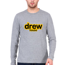 Load image into Gallery viewer, Drew House Full Sleeves T-Shirt for Men-S(38 Inches)-Grey Melange-Ektarfa.online
