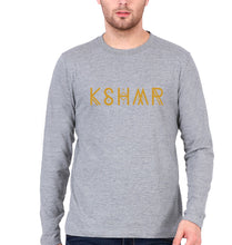 Load image into Gallery viewer, KSHMR Full Sleeves T-Shirt for Men-S(38 Inches)-Grey Melange-Ektarfa.online
