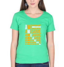 Load image into Gallery viewer, Awesome T-Shirt for Women-XS(32 Inches)-Flag Green-Ektarfa.online

