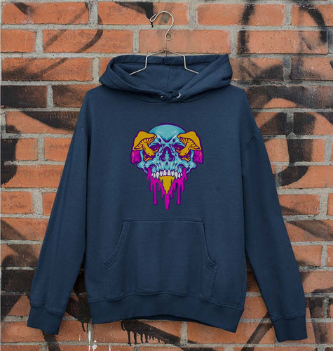 Trippy Psychedelic Skull Unisex Hoodie for Men/Women-Navy Blue-Ektarfa.online