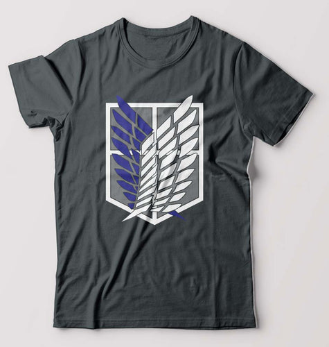 Attack on Titan T-Shirt for Men-Steel grey-Ektarfa.online