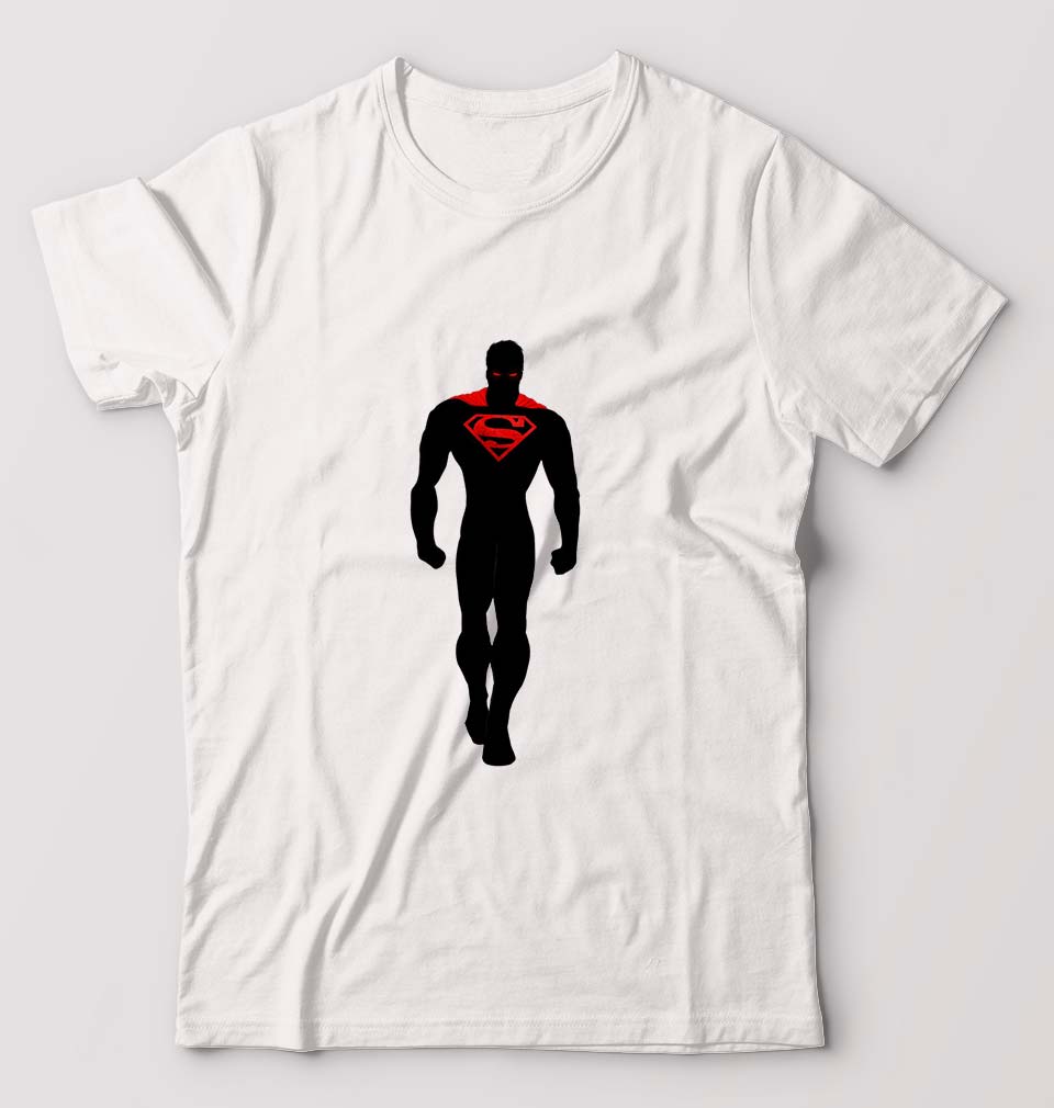 Superman Superhero T-Shirt for Men-White-Ektarfa.online