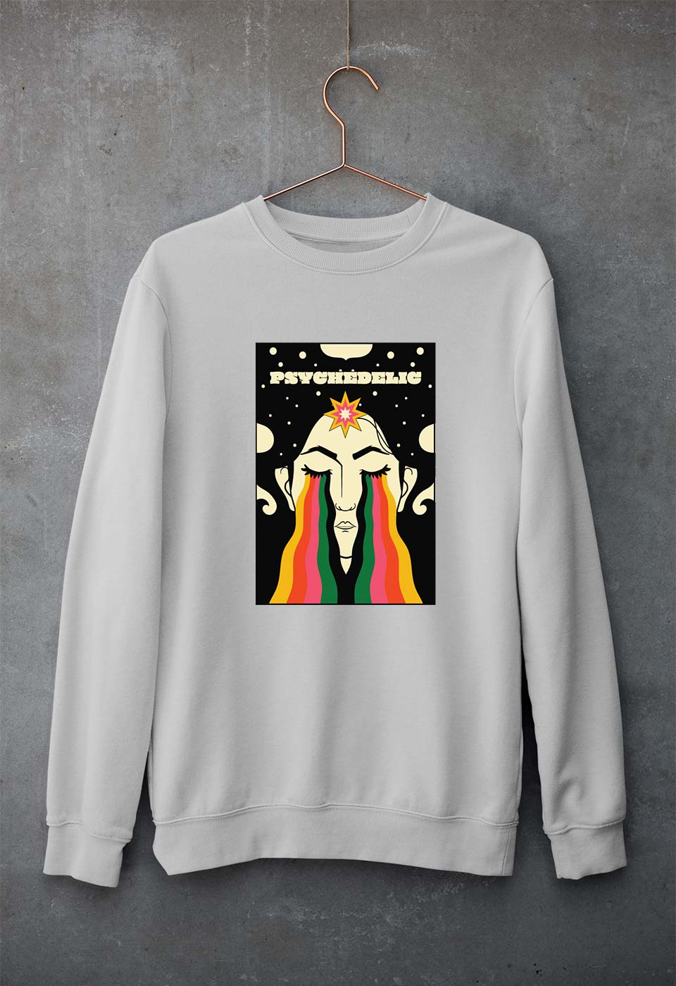 Psychedelic Unisex Sweatshirt for Men/Women-Grey Melange-Ektarfa.online