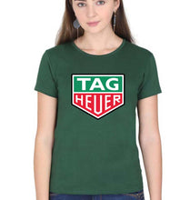 Load image into Gallery viewer, TAG Heuer T-Shirt for Women-XS(32 Inches)-Dark Green-Ektarfa.online
