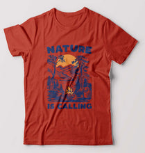 Load image into Gallery viewer, Nature T-Shirt for Men-S(38 Inches)-Brick Red-Ektarfa.online
