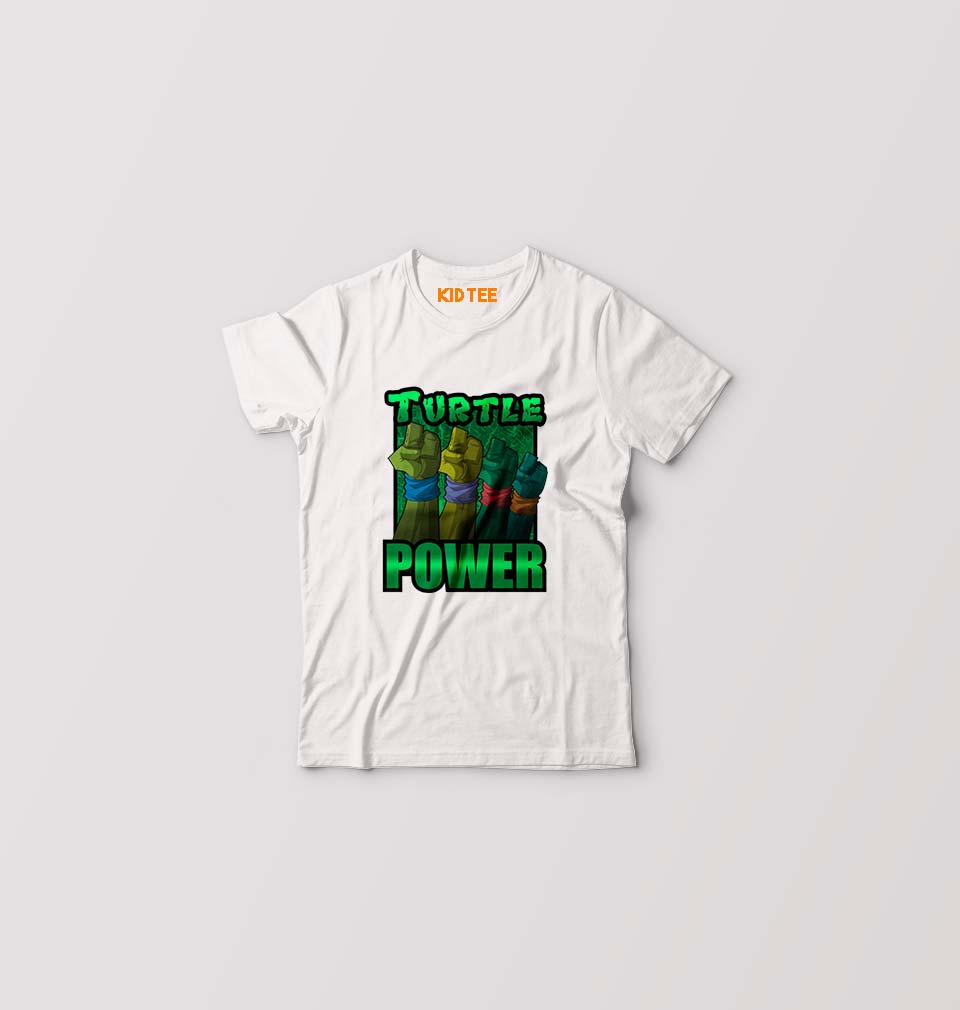 Ninja Turtles TMNT Kids T-Shirt for Boy/Girl-White-Ektarfa.online