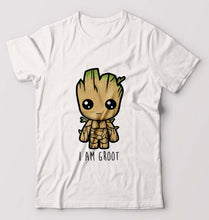 Load image into Gallery viewer, Groot T-Shirt for Men-S(38 Inches)-White-Ektarfa.online
