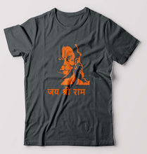 Load image into Gallery viewer, Jai Shree Ram T-Shirt for Men-S(38 Inches)-Steel grey-Ektarfa.online
