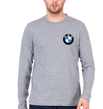 Load image into Gallery viewer, BMW Full Sleeves T-Shirt for Men-S(38 Inches)-Grey Melange-Ektarfa.online
