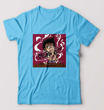 Load image into Gallery viewer, Monkey D. Luffy T-Shirt for Men-S(38 Inches)-Light Blue-Ektarfa.online
