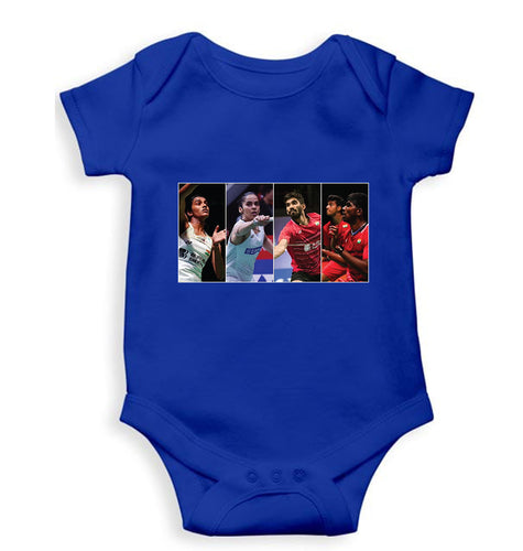 Badminton Players Kids Romper For Baby Boy/Girl-0-5 Months(18 Inches)-Royal Blue-Ektarfa.online