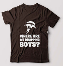 Load image into Gallery viewer, PUBG Where Are We Dropping Boys T-Shirt for Men-Coffee Brown-Ektarfa.online
