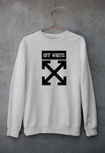 Load image into Gallery viewer, Off White Unisex Sweatshirt for Men/Women-S(40 Inches)-Grey Melange-Ektarfa.online
