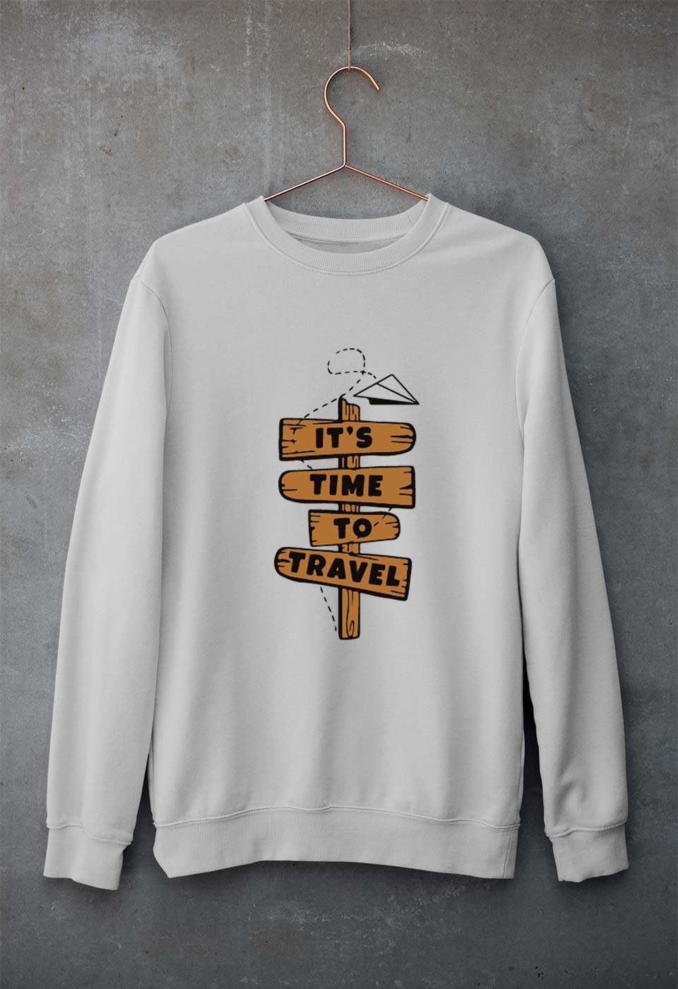 Travel Unisex Sweatshirt for Men/Women-Grey Melange-Ektarfa.online