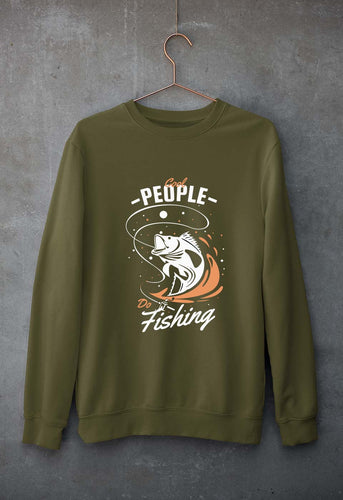 Fishing Unisex Sweatshirt for Men/Women-Olive Green-Ektarfa.online