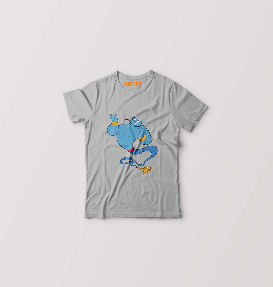 Aladdin Genie(Jinn) Kids T-Shirt for Boy/Girl-Grey-Ektarfa.online