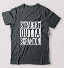 Load image into Gallery viewer, Straight Outta Scranton T-Shirt for Men-S(38 Inches)-Steel grey-Ektarfa.online
