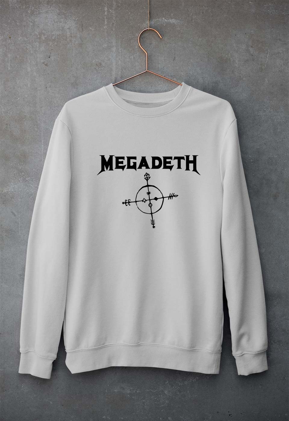 Megadeth Unisex Sweatshirt for Men/Women-S(40 Inches)-Grey Melange-Ektarfa.online