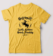 Load image into Gallery viewer, Hufflepuff Harry Potter T-Shirt for Men-S(38 Inches)-Yellow-Ektarfa.online

