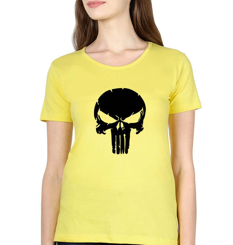 Punisher T-Shirt for Women-Yellow-Ektarfa.online