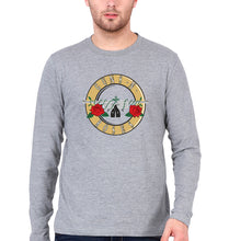 Load image into Gallery viewer, Guns and Roses Full Sleeves T-Shirt for Men-Grey Melange-Ektarfa.online
