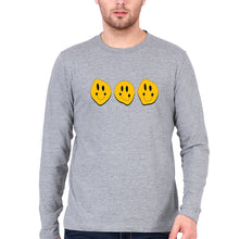 Load image into Gallery viewer, Smiley Full Sleeves T-Shirt for Men-Grey Melange-Ektarfa.online
