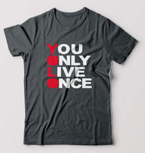 Load image into Gallery viewer, You Live Only Once(YOLO) T-Shirt for Men-Steel grey-Ektarfa.online
