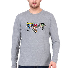 Load image into Gallery viewer, Powerpuff Girls Full Sleeves T-Shirt for Men-Grey-Ektarfa.online
