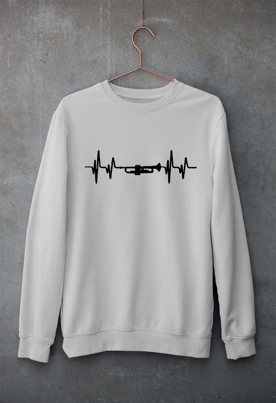 Trumpet Love Unisex Sweatshirt for Men/Women-Grey Melange-Ektarfa.online