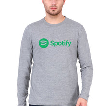 Load image into Gallery viewer, Spotify Full Sleeves T-Shirt for Men-Grey Melange-Ektarfa.online
