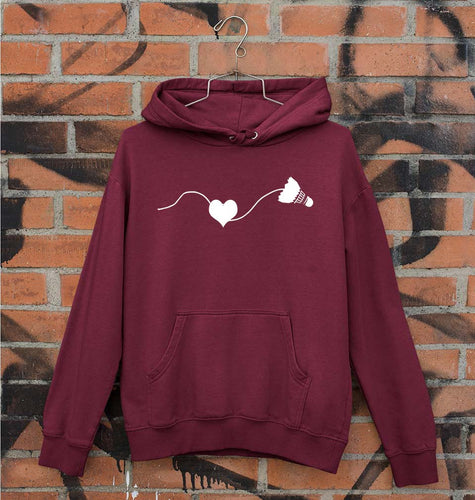 Badminton Unisex Hoodie for Men/Women-Maroon-Ektarfa.online