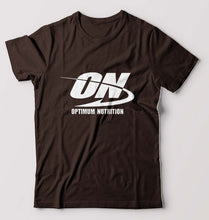 Load image into Gallery viewer, optimum nutrition (ON) T-Shirt for Men-Coffee Brown-Ektarfa.online
