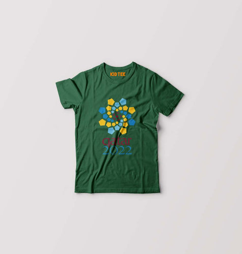 FIFA World Cup Qatar 2022 Kid T-Shirt-0-1 Year(20 Inches)-Dark Green-Ektarfa.online
