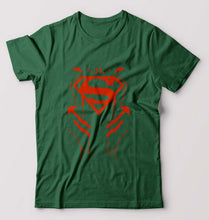 Load image into Gallery viewer, Superman Superhero T-Shirt for Men-Bottle Green-Ektarfa.online
