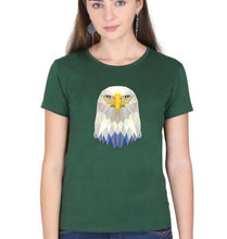 Load image into Gallery viewer, Eagle T-Shirt for Women-XS(32 Inches)-Dark Green-Ektarfa.online
