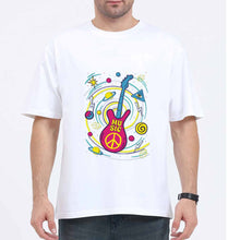 Load image into Gallery viewer, Psychedelic Music Oversized T-Shirt for Men-White-Ektarfa.online
