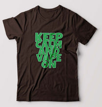 Load image into Gallery viewer, keep calm and vape on T-Shirt for Men-Coffee Brown-Ektarfa.online
