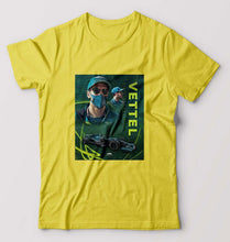 Load image into Gallery viewer, Sebastian Vettel F1 T-Shirt for Men-S(38 Inches)-Yellow-Ektarfa.online
