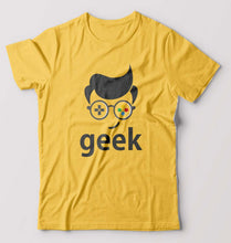Load image into Gallery viewer, Geek T-Shirt for Men-Golden yellow-Ektarfa.online
