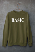 Load image into Gallery viewer, Basic Unisex Sweatshirt for Men/Women-S(40 Inches)-Olive Green-Ektarfa.online
