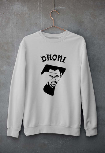 MS Dhoni (MSD) Unisex Sweatshirt for Men/Women-Grey Melange-Ektarfa.online