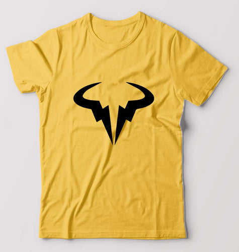 Rafael Nadal (RAFA) T-Shirt for Men-S(38 Inches)-Golden Yellow-Ektarfa.online