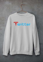 Load image into Gallery viewer, Elon Musk Twitter x Tesla Unisex Sweatshirt for Men/Women-Grey Melange-Ektarfa.online

